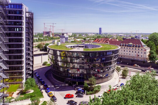 Unternehmenssitz der FIGGE+SCHUSTER AG: Das Gebäude "Five Rings" in München Haidhausen